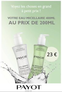 Eau micellaire 400ml en promotion à l'institut la douce heure St Sébastien sur loire