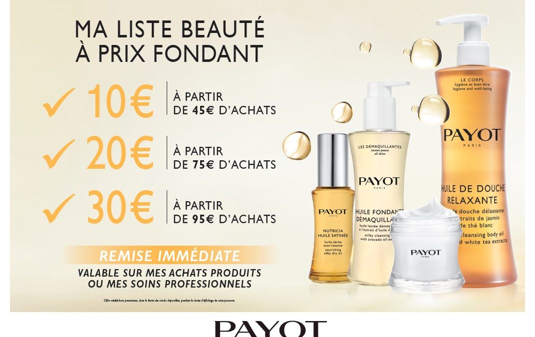 Soldes Hiver Produits Payot