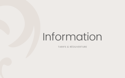 Information sur les tarifs et la réouverture